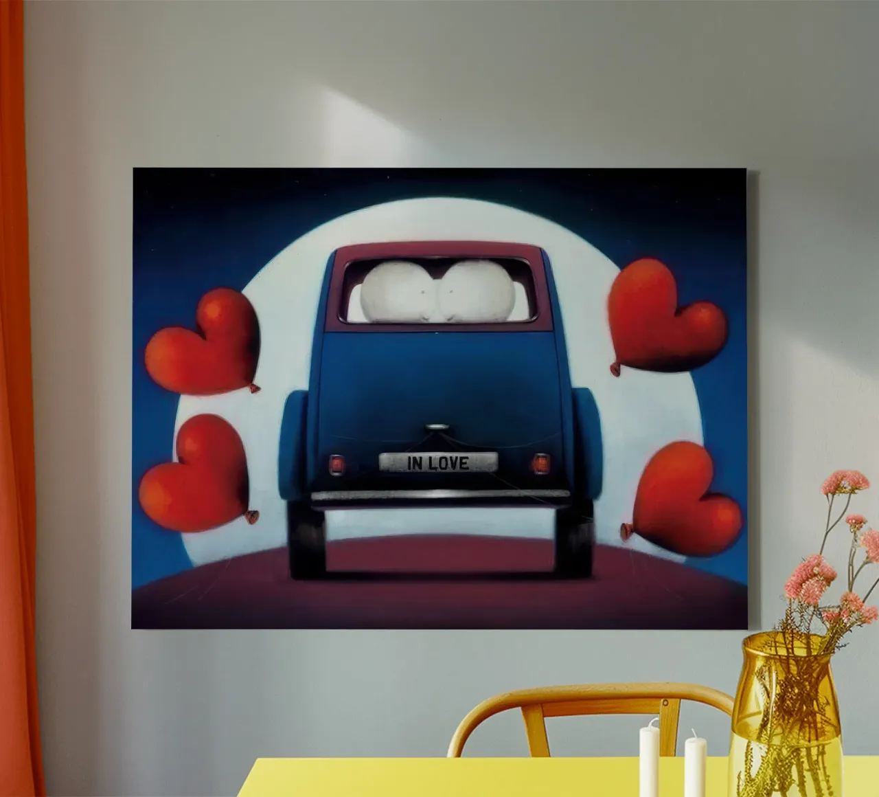 Felici e contenti Doug Hyde tela con Cornice a cassetta da Hyde Hi
