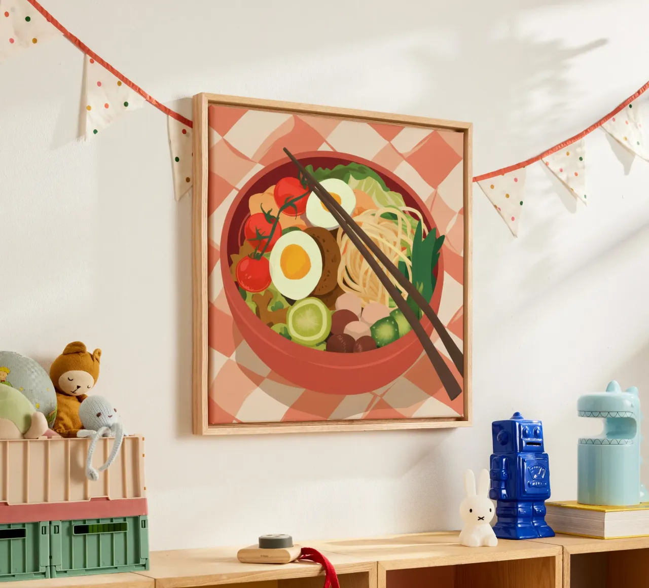 Ultieme Ramen Symfonie canvas met Baklijst van Nova Glaze
