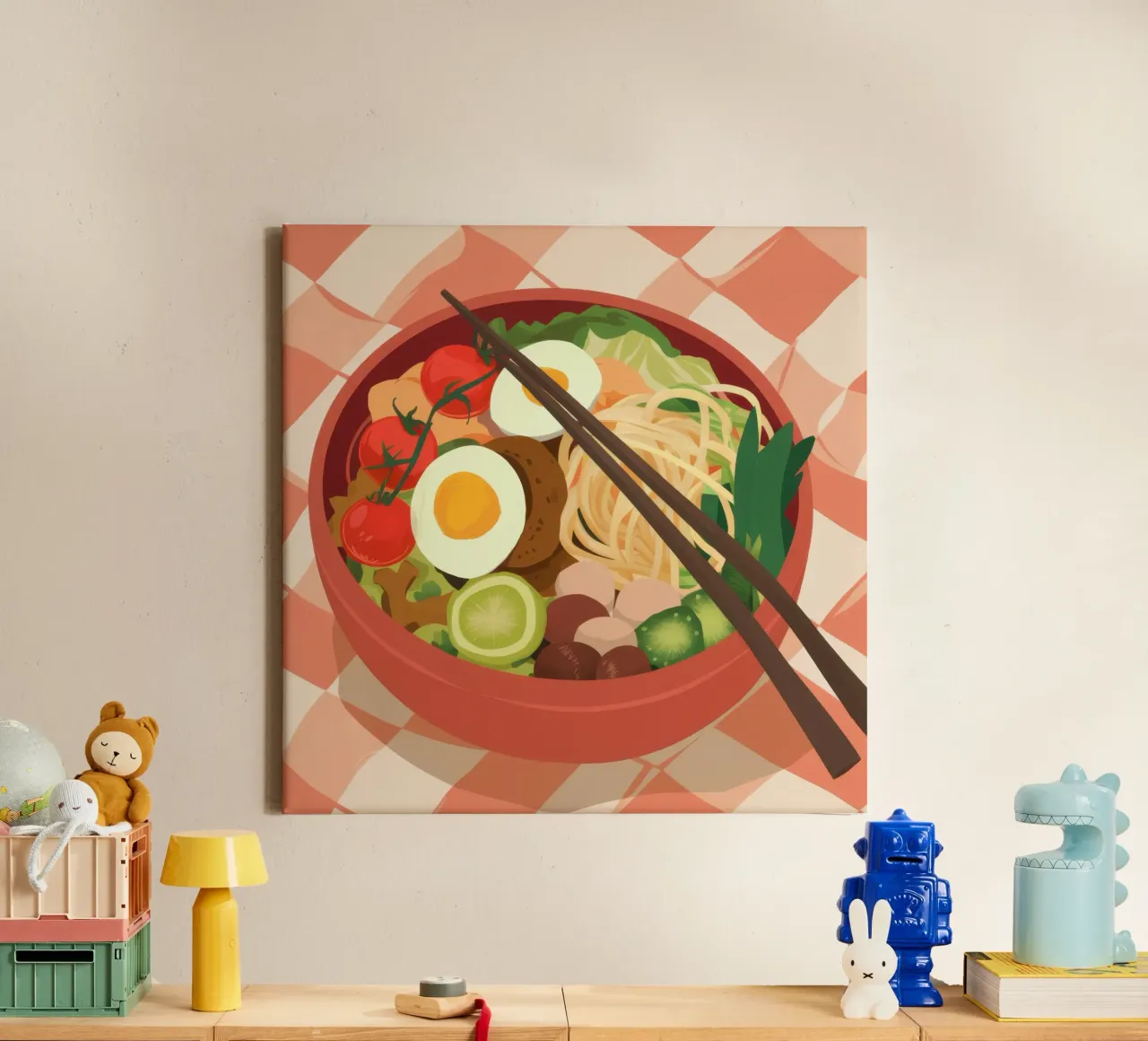 Ultieme Ramen Symfonie canvas met Baklijst van Nova Glaze