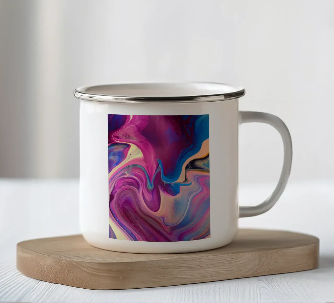 Mostra Rosa tazza in smalto da Joshua Holmes