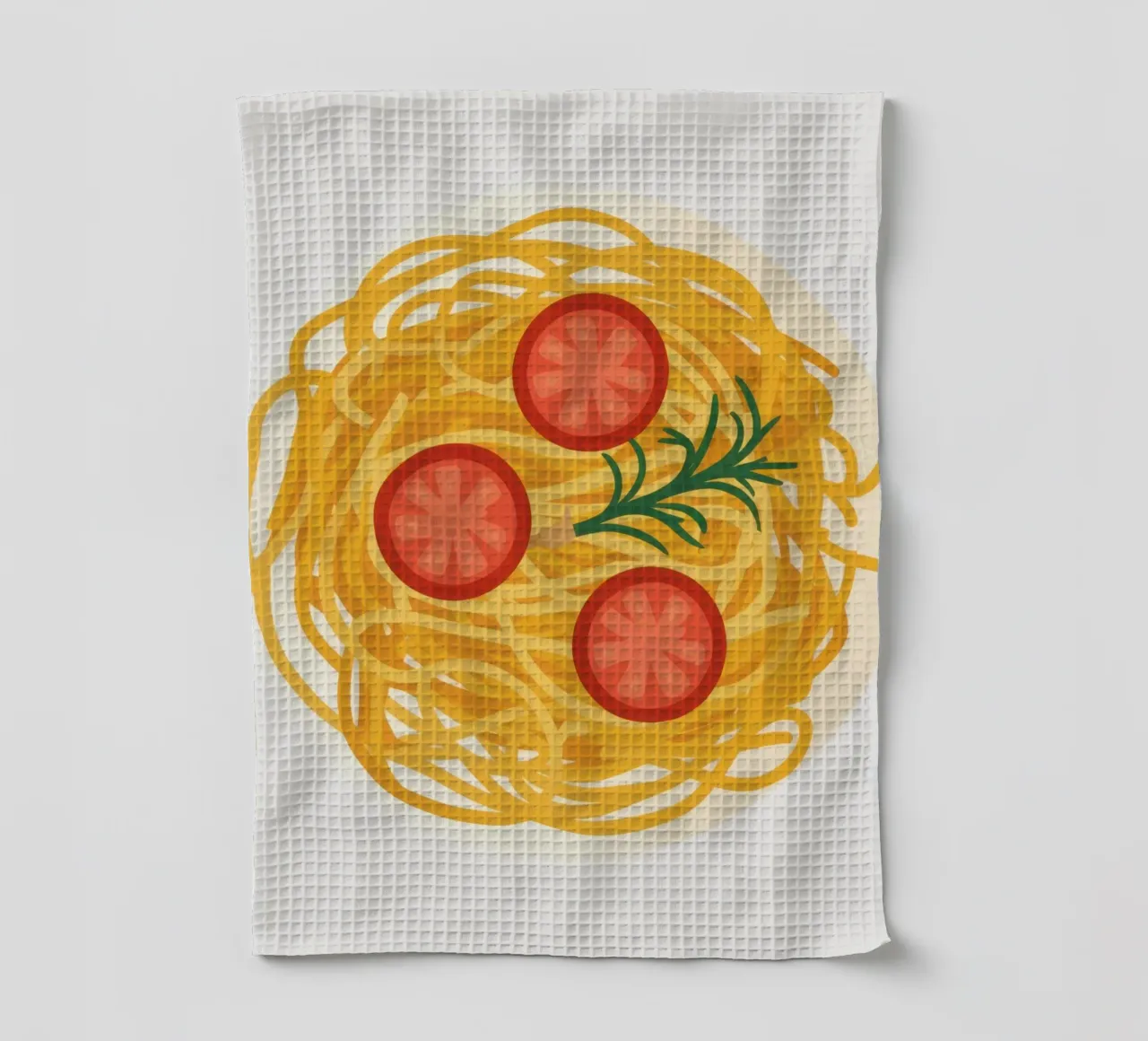 Assiette Simplicité Spaghetti torchon de Snow Mist