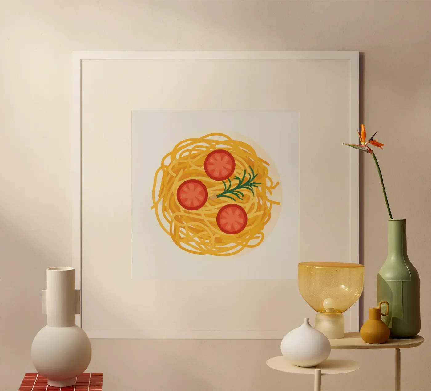 Spaghetti Simplicity Plate poster da Snow Mist