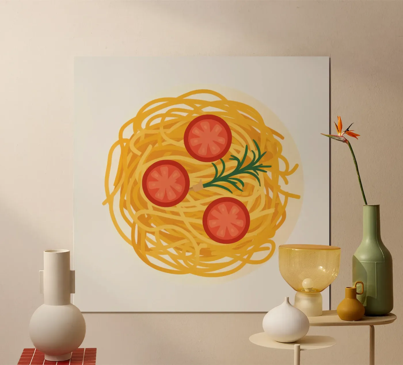 Spaghetti Simplicity Plate poster da Snow Mist
