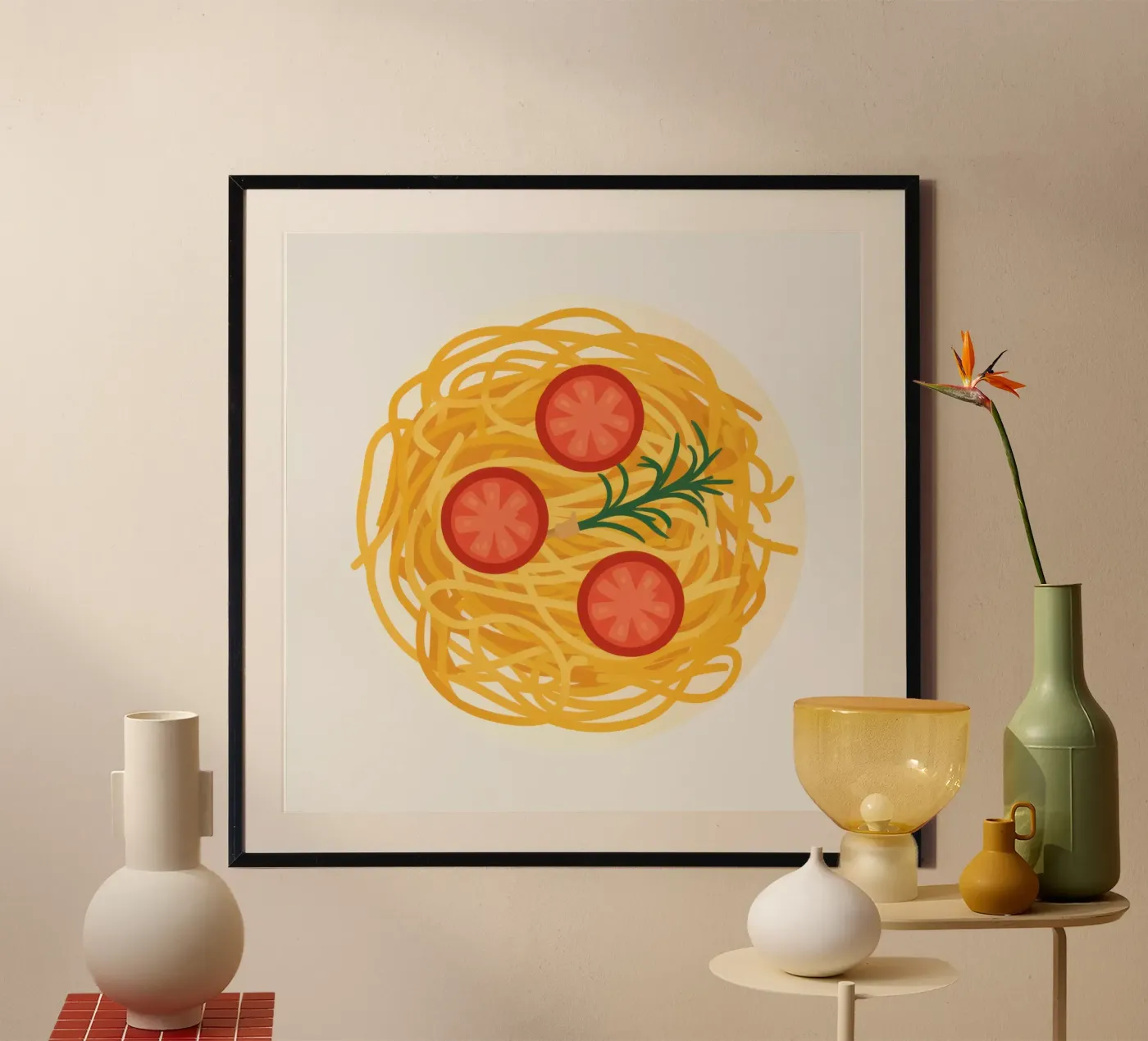 Spaghetti Simplicity Plate poster da Snow Mist