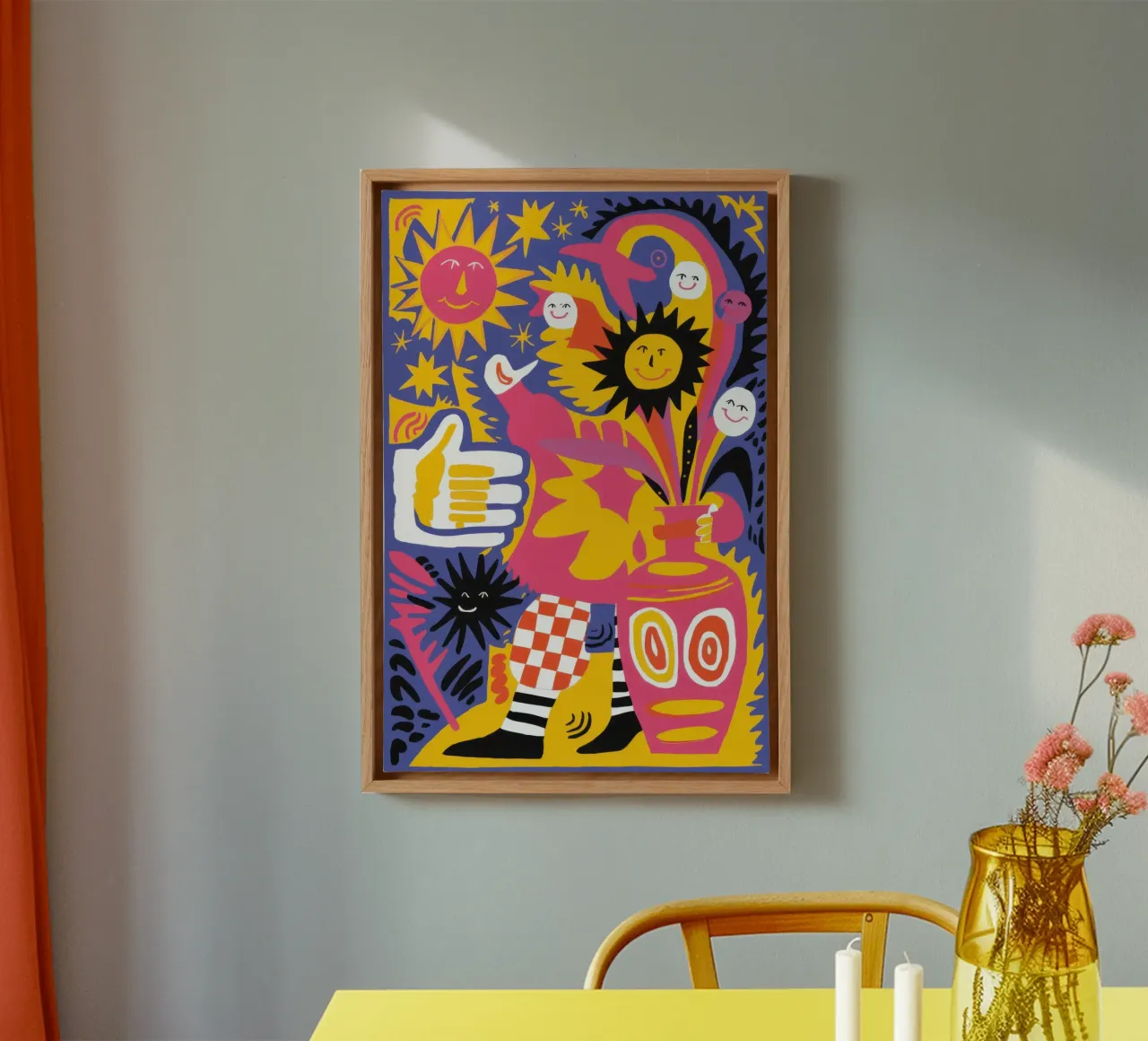 Psychedelic Sun Salutation canvas by Scaller Stars