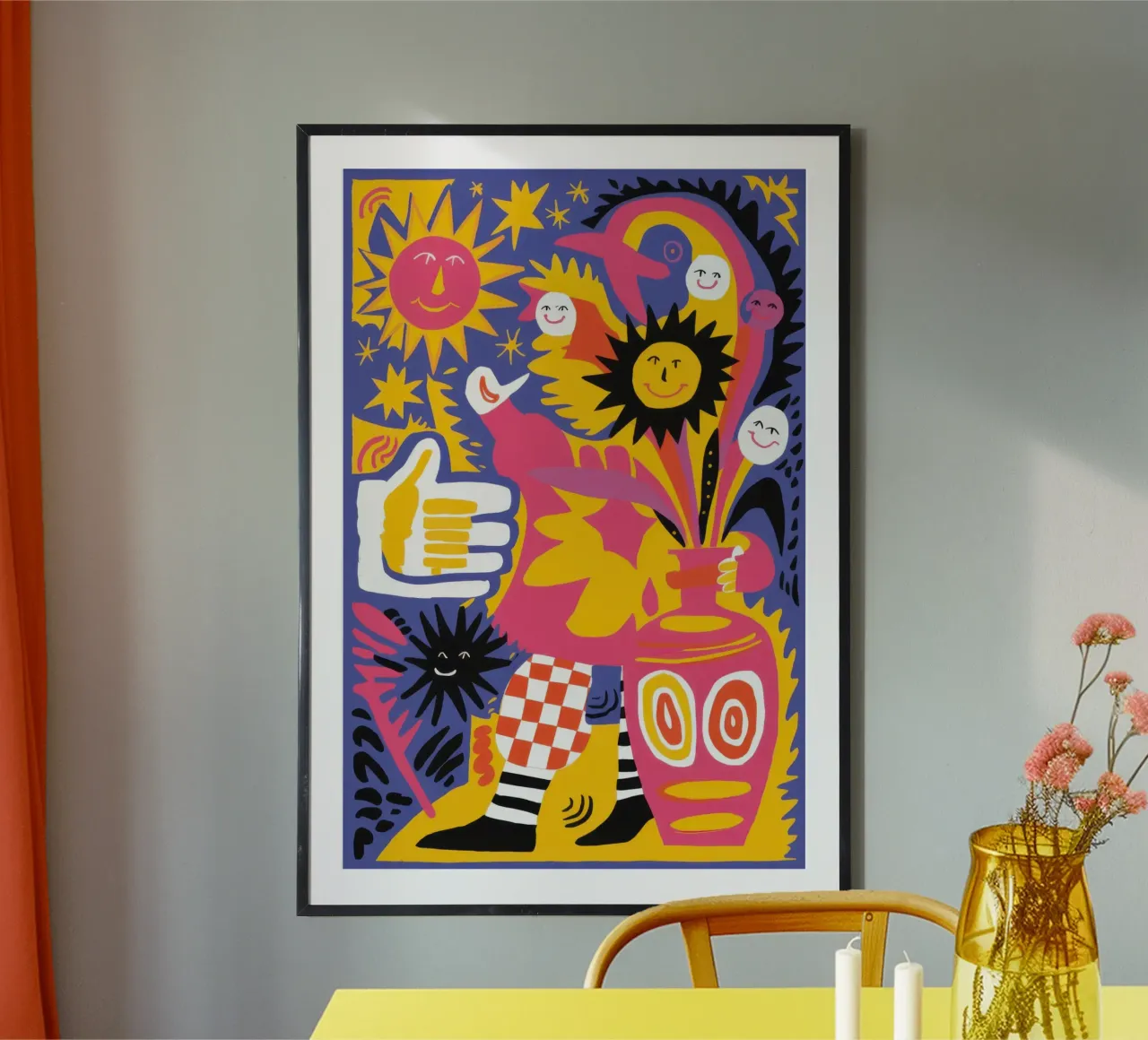 Saluto al sole psichedelico poster da Scaller Stars