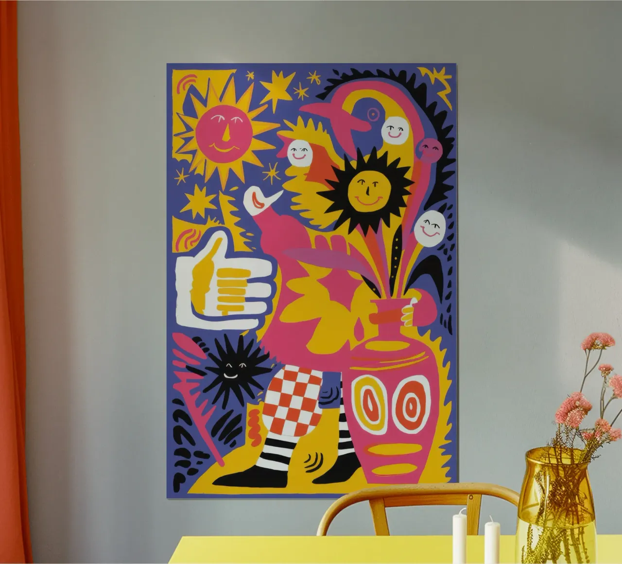 Saluto al sole psichedelico poster da Scaller Stars