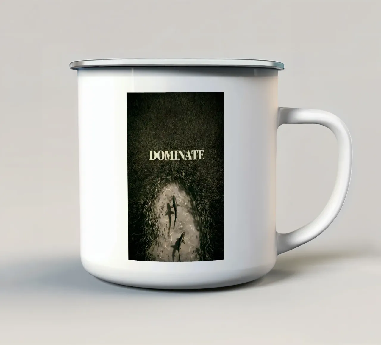 DOMINATE tazza in smalto da Type & Tape