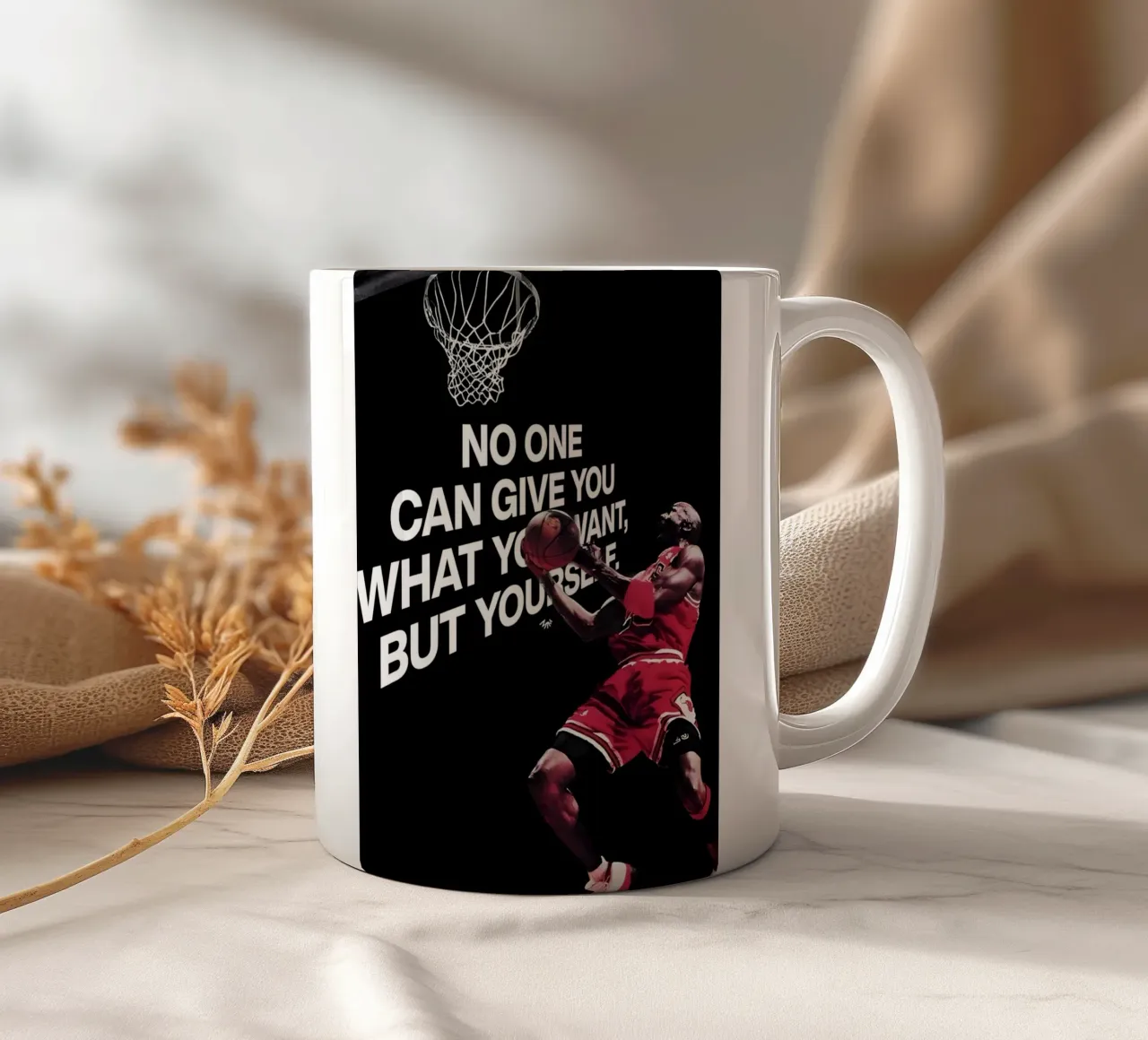 No one can give you what you want tazza in ceramica da Type & Tape