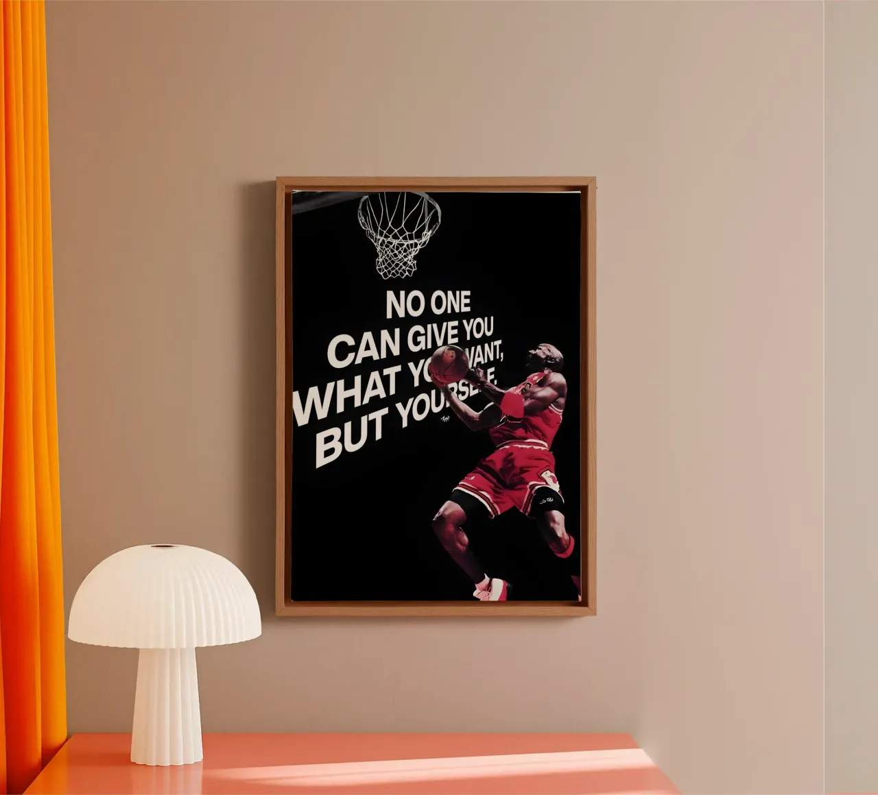 No one can give you what you want tela con Cornice a cassetta da Type & Tape