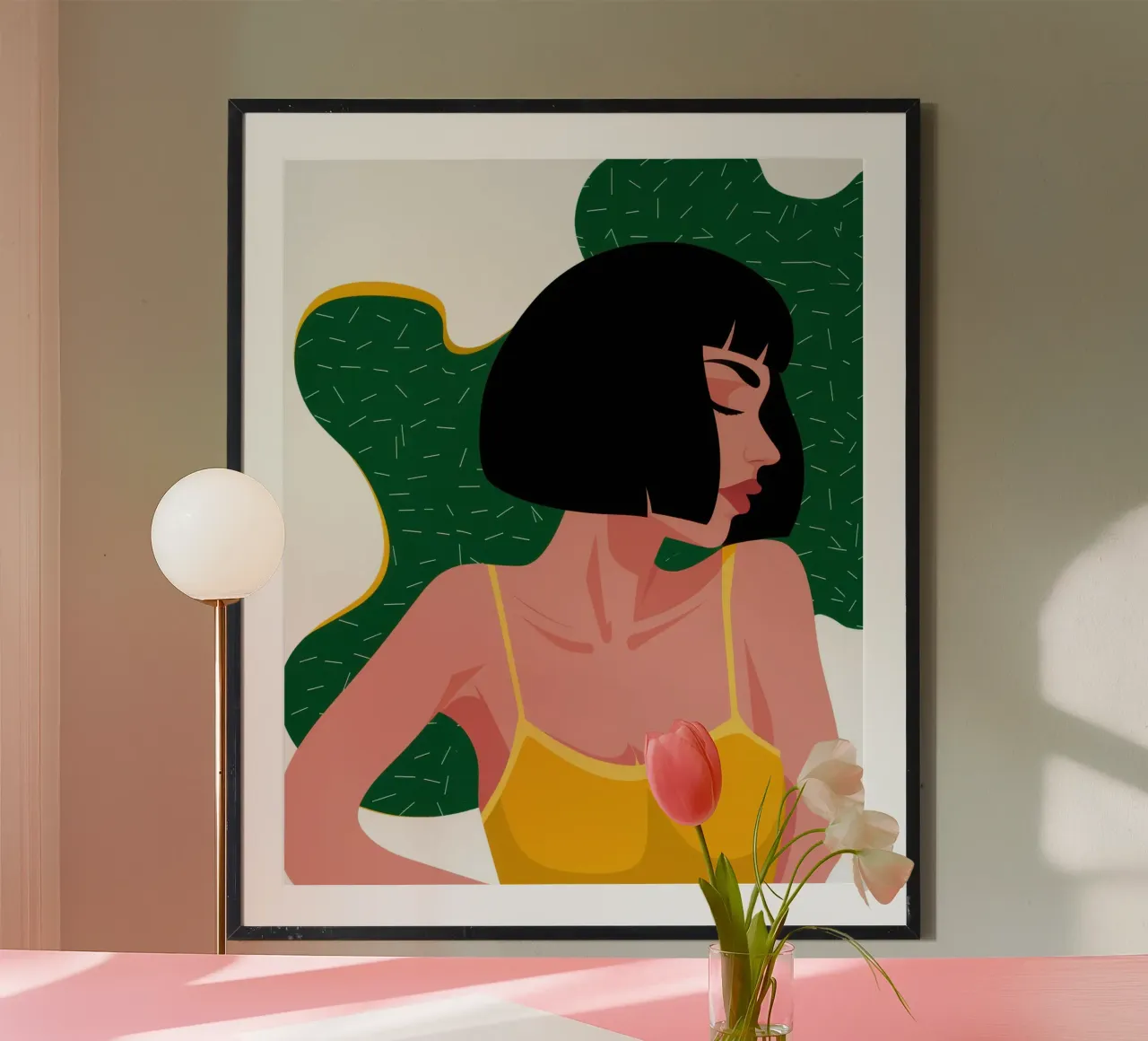 Sguardo estivo e sensuale poster con telaio in plastica da Scaller Stars