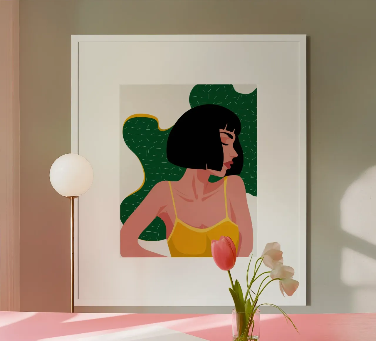Sguardo estivo e sensuale poster con telaio in plastica da Scaller Stars