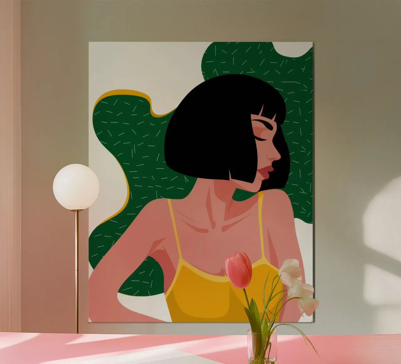 Sguardo estivo e sensuale poster con telaio in plastica da Scaller Stars