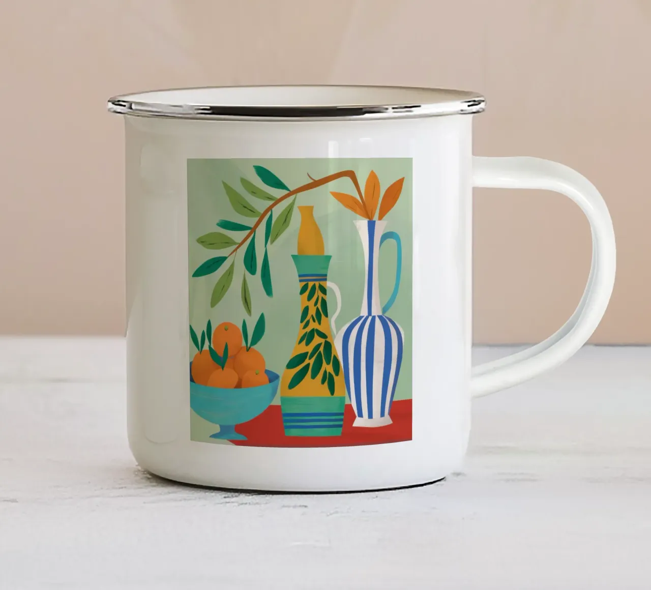 Brocca di agrumi Jubilee tazza in smalto da Snow Mist