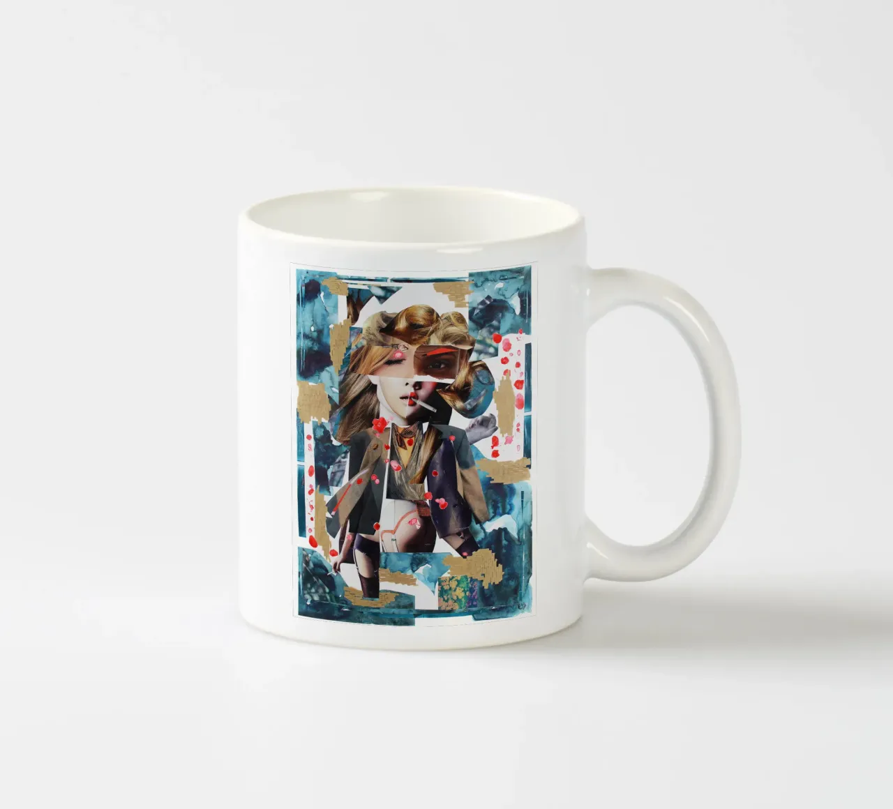 Oh, she likes me fine ceramic mug by Paperheartmixx