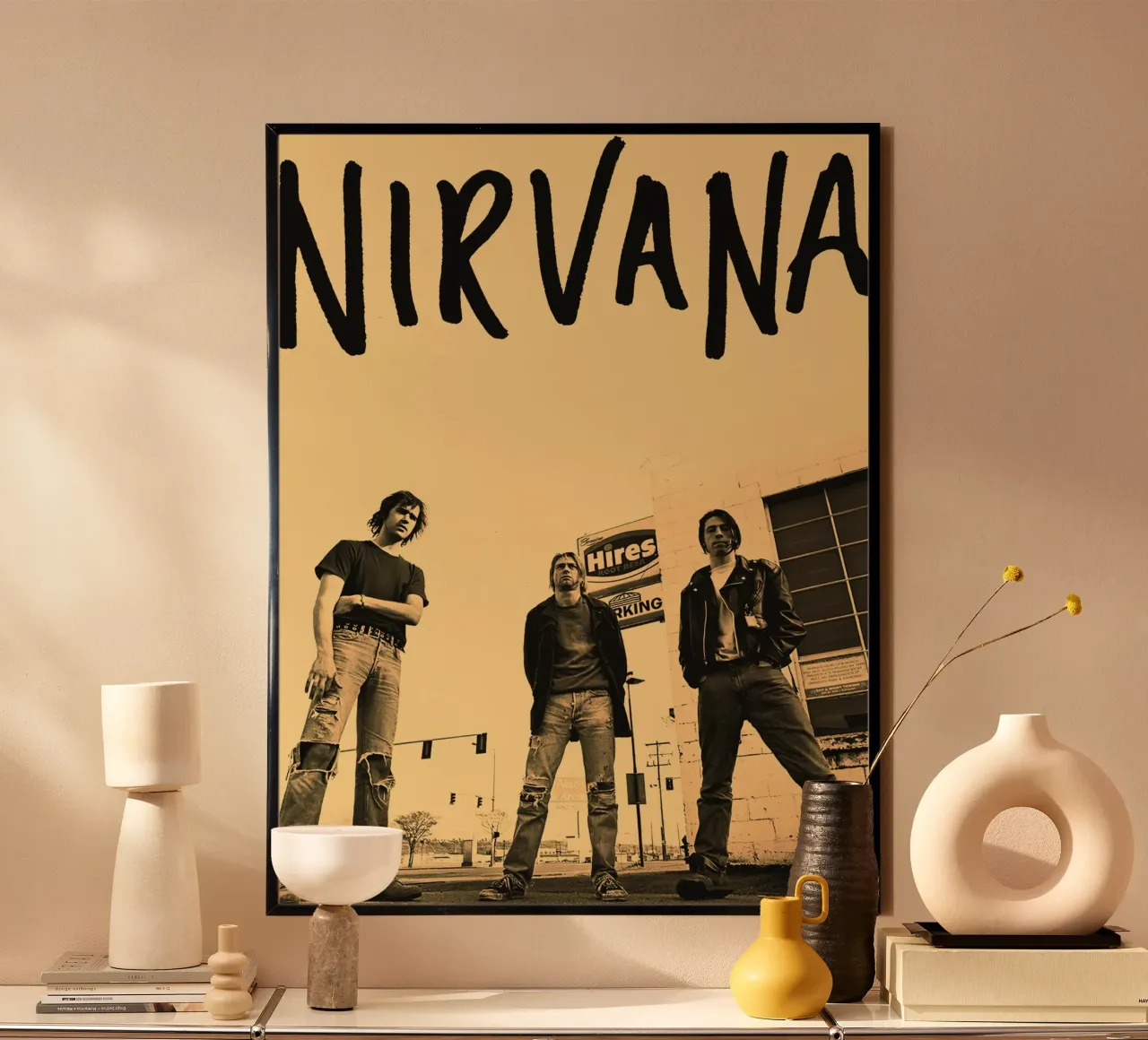 Nirvana poster con telaio in alluminio da Musadad Shop
