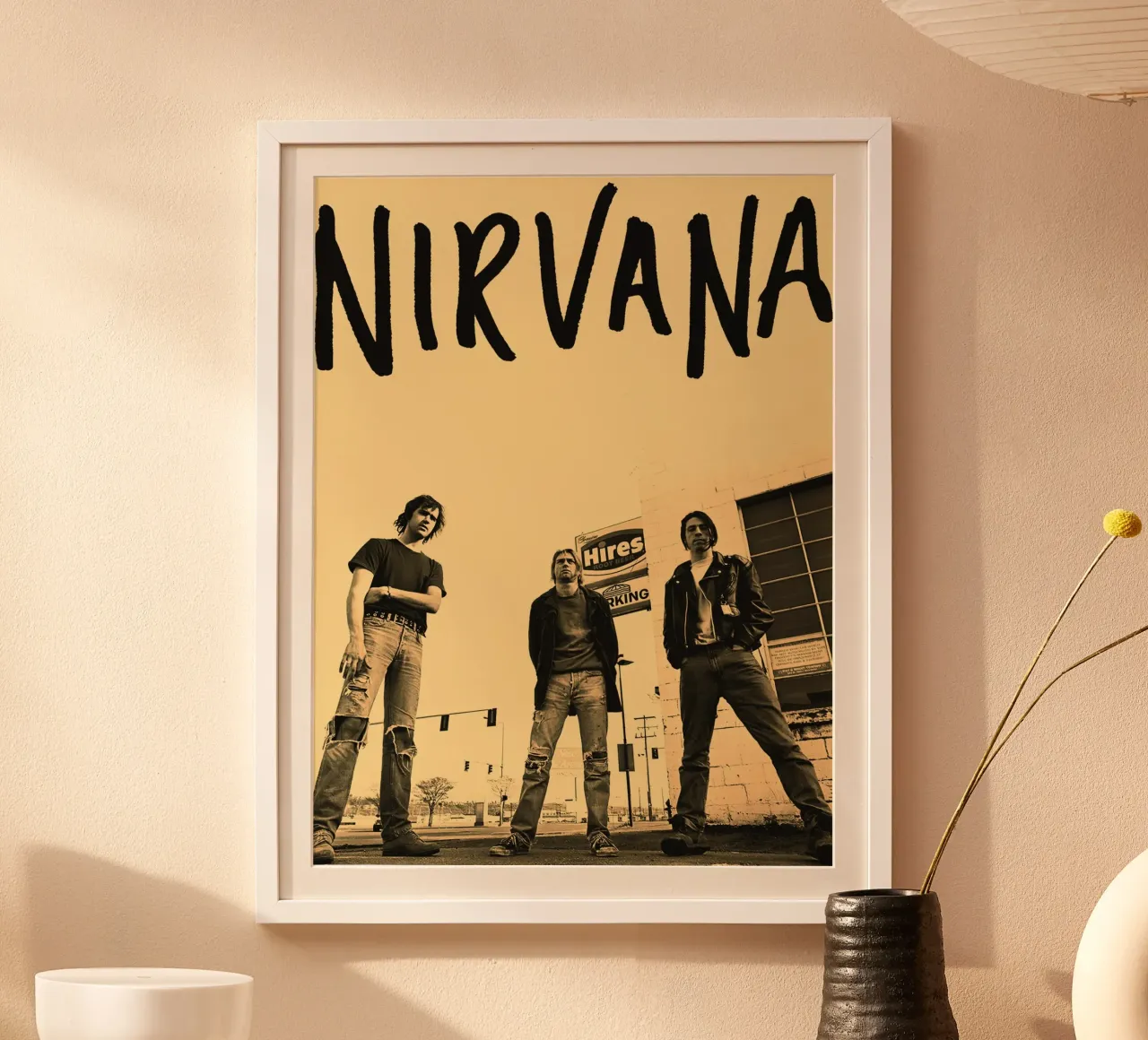 Nirvana poster con telaio in alluminio da Musadad Shop
