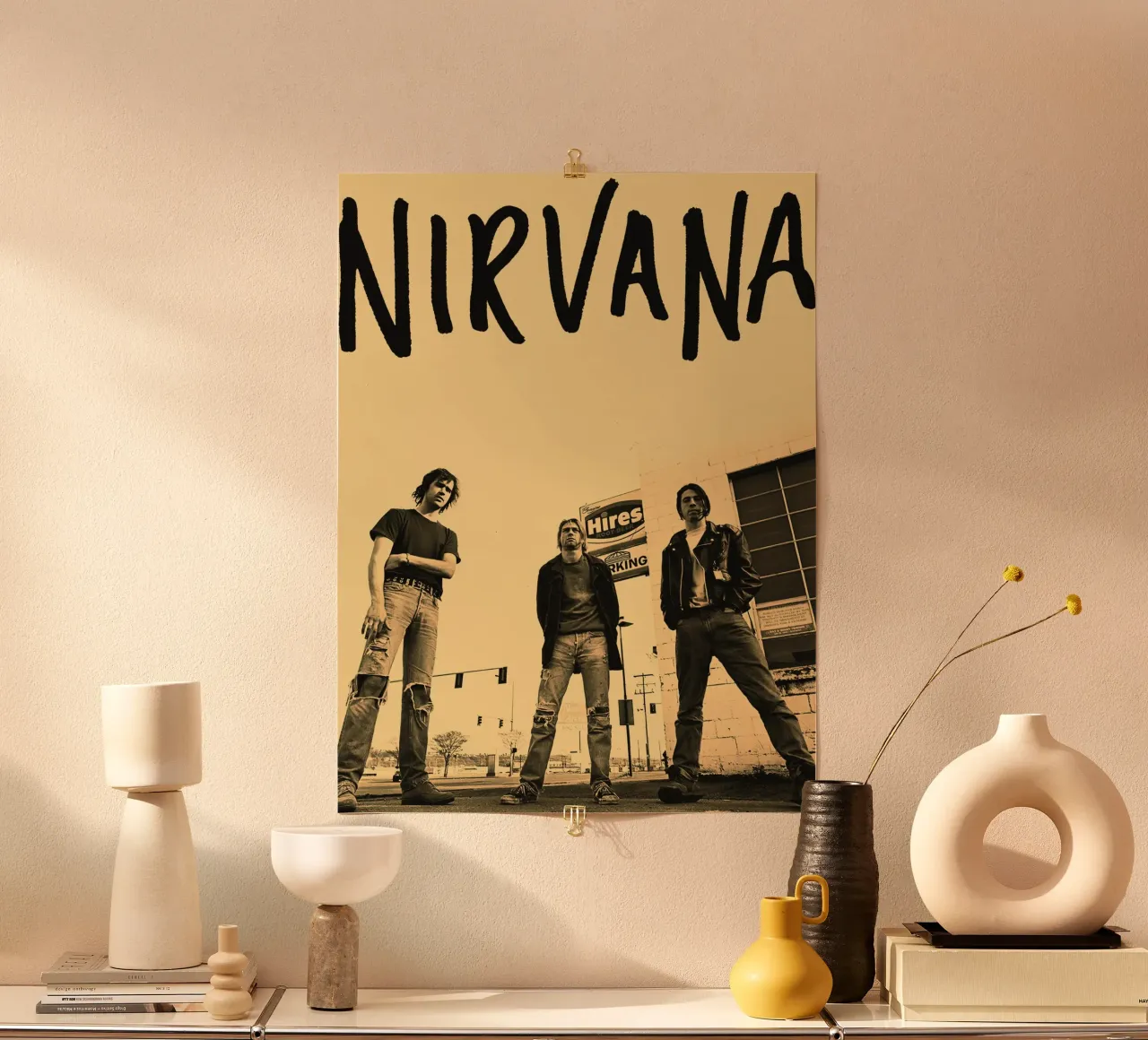Nirvana poster con telaio in alluminio da Musadad Shop