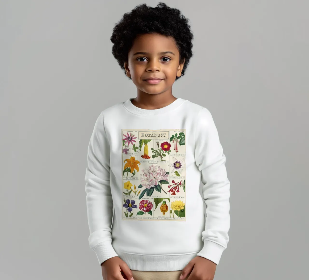 fiore botanico felpa bambino da Amber Hughes