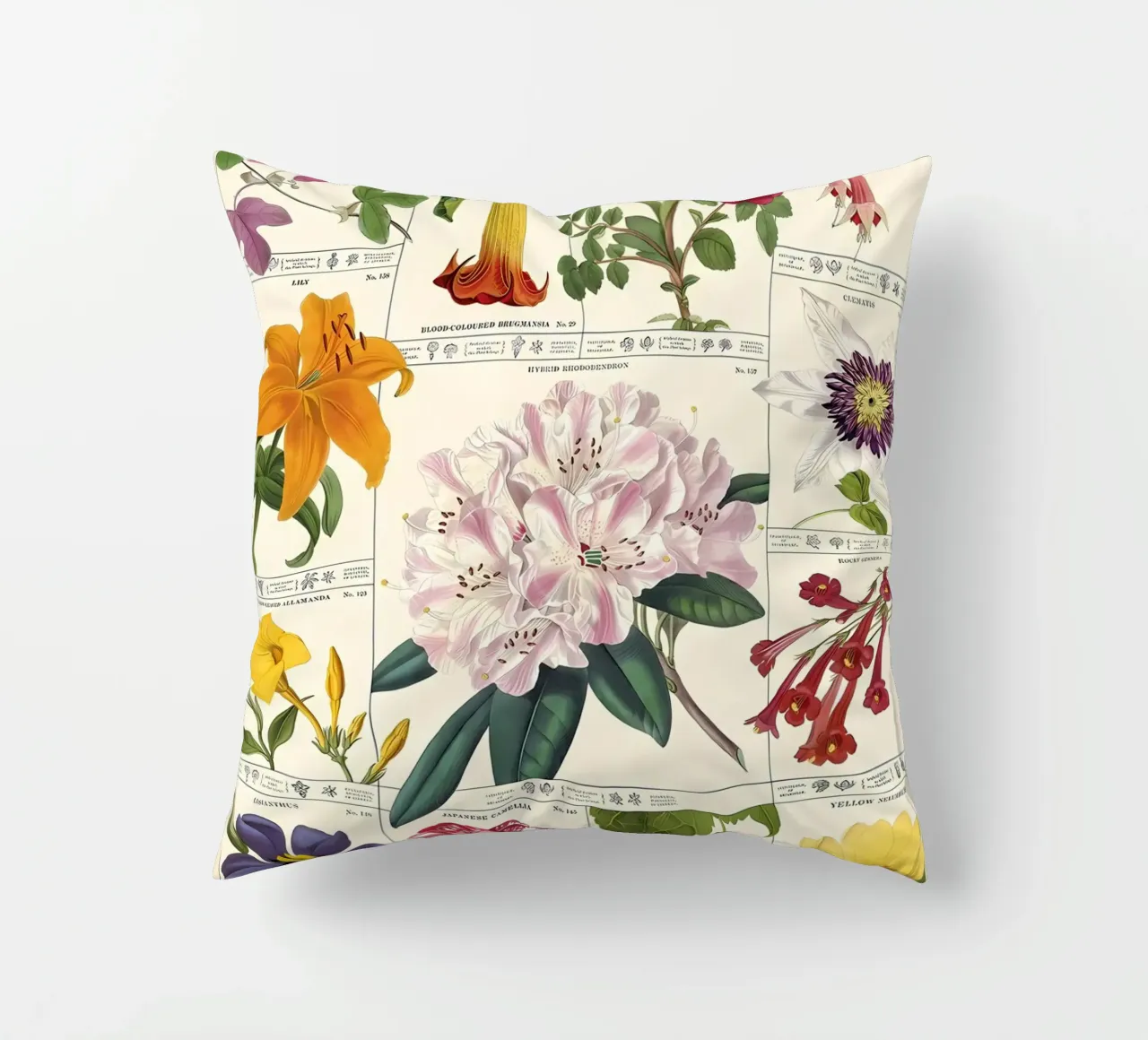 fiore botanico cuscino da Amber Hughes