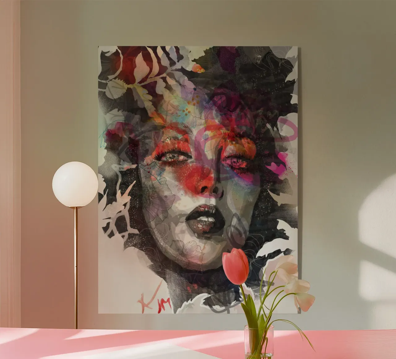 dramma floreale plexiglass da Giulio Iurissevich