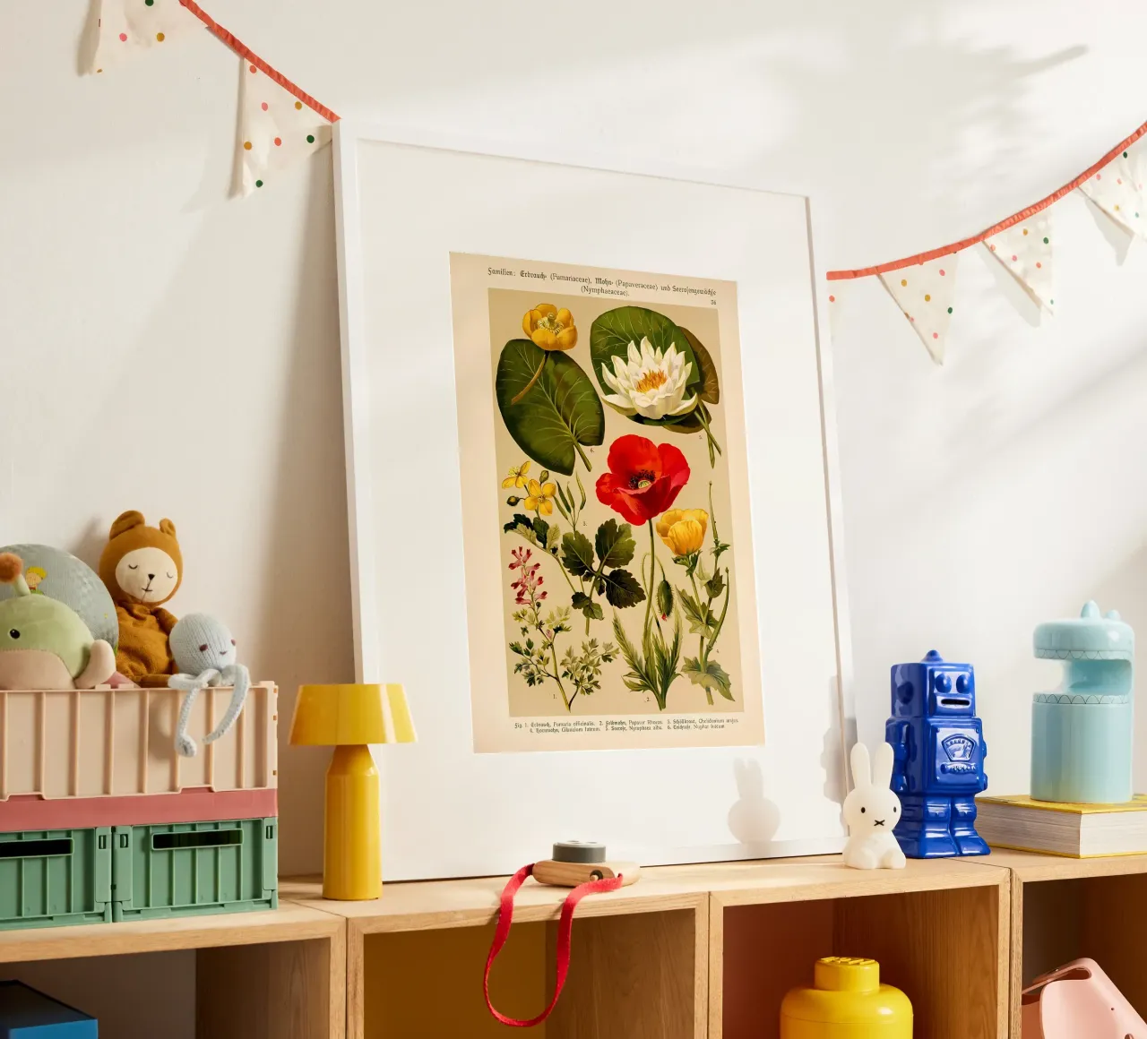identificazione dei fiori etichettati poster con telaio in legno da Amber Hughes