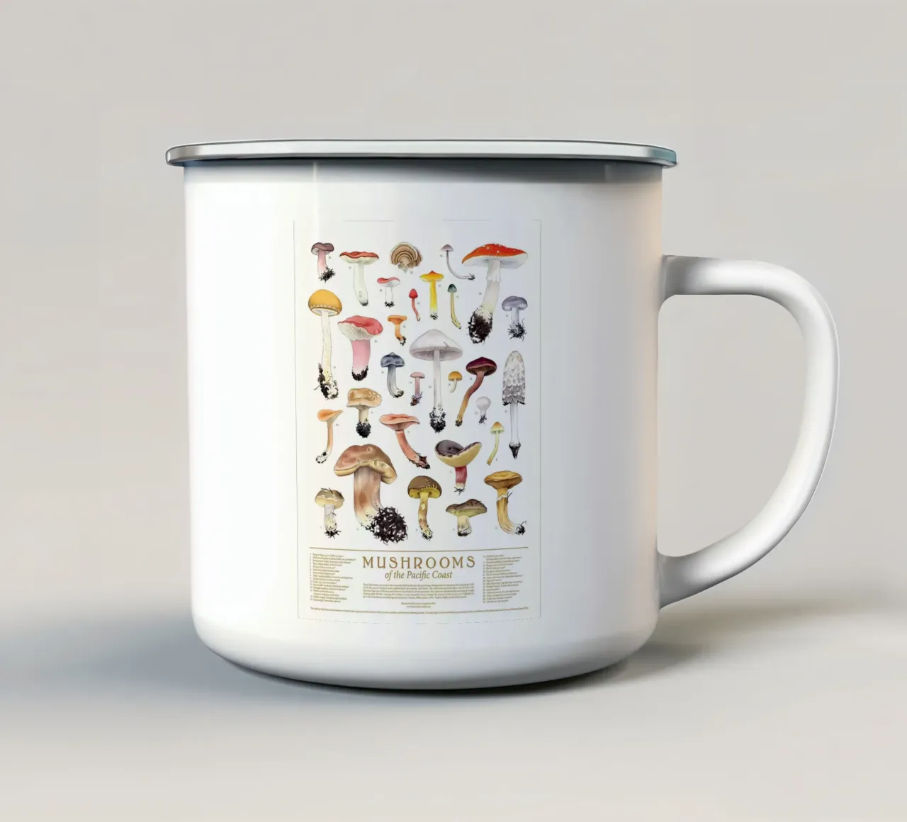 funghi funghi tazza in smalto da Amber Hughes