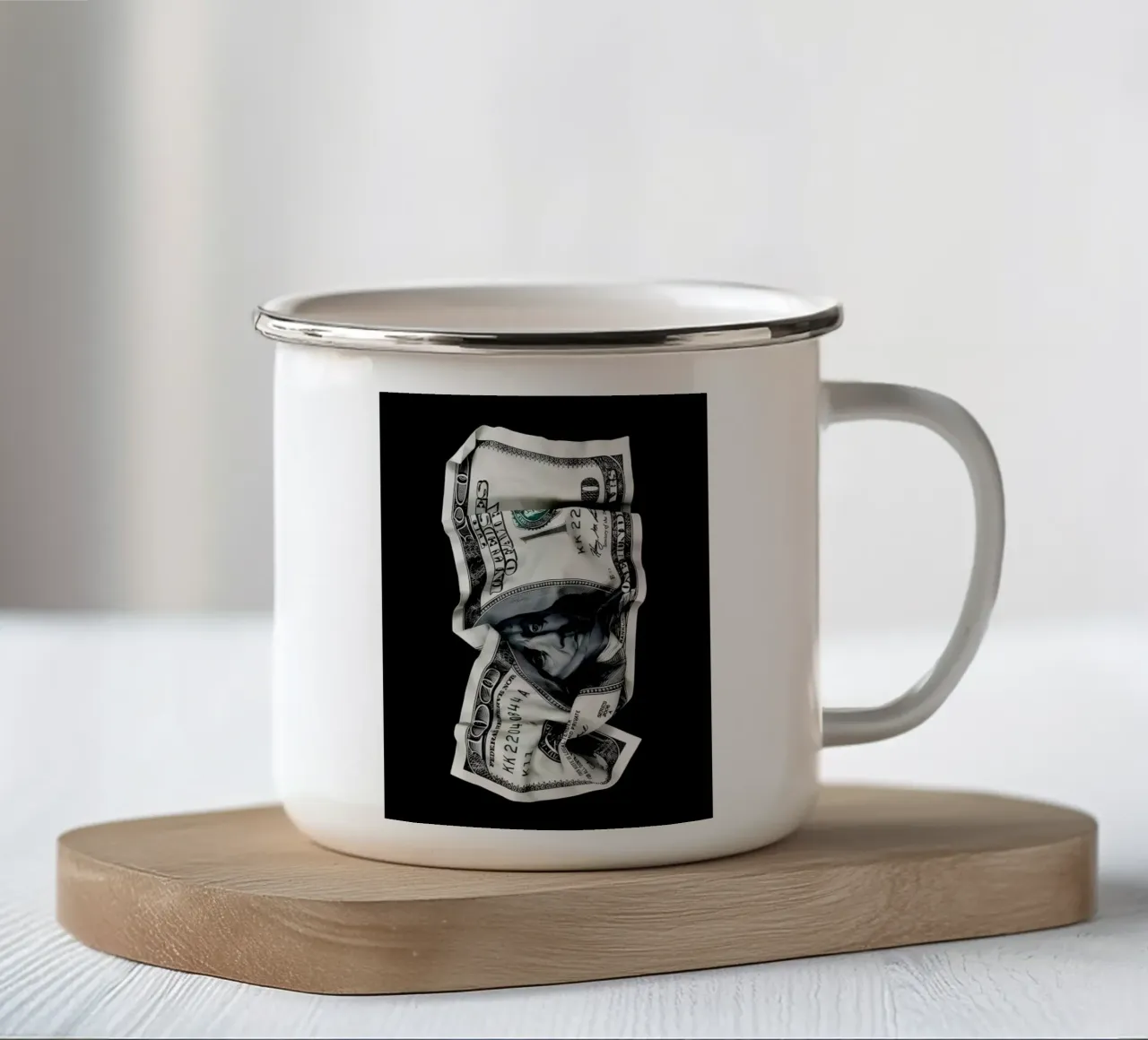 $100 tazza in smalto da Type & Tape