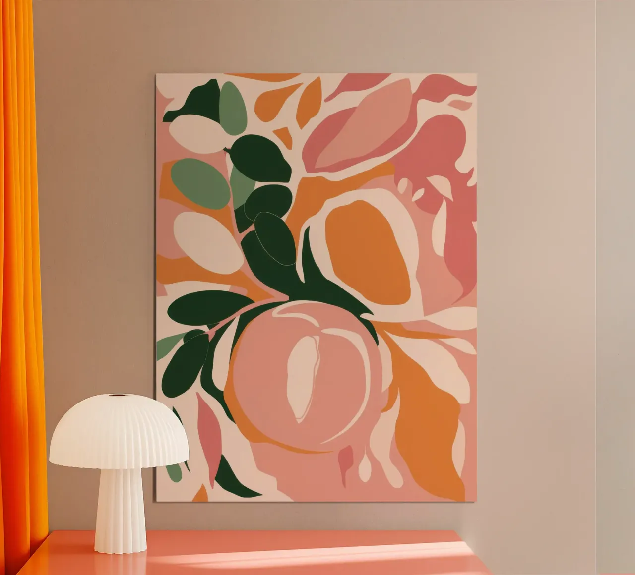 Summer Peach Pattern Poster von Scaller Stars