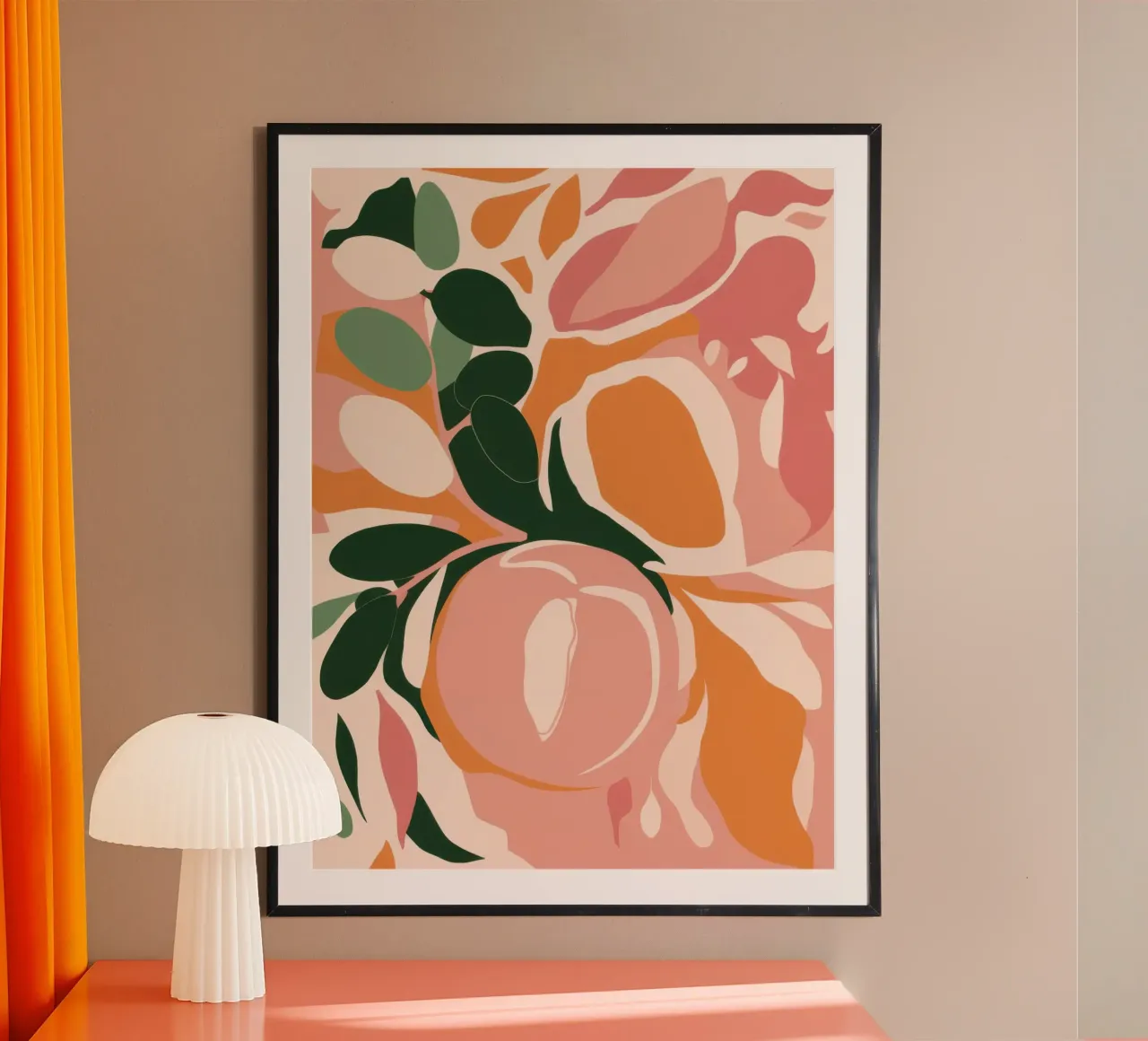 Summer Peach Pattern Poster von Scaller Stars