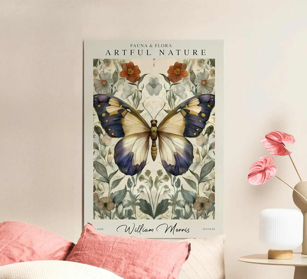 farfalla fiori insetti poster da Amber Hughes