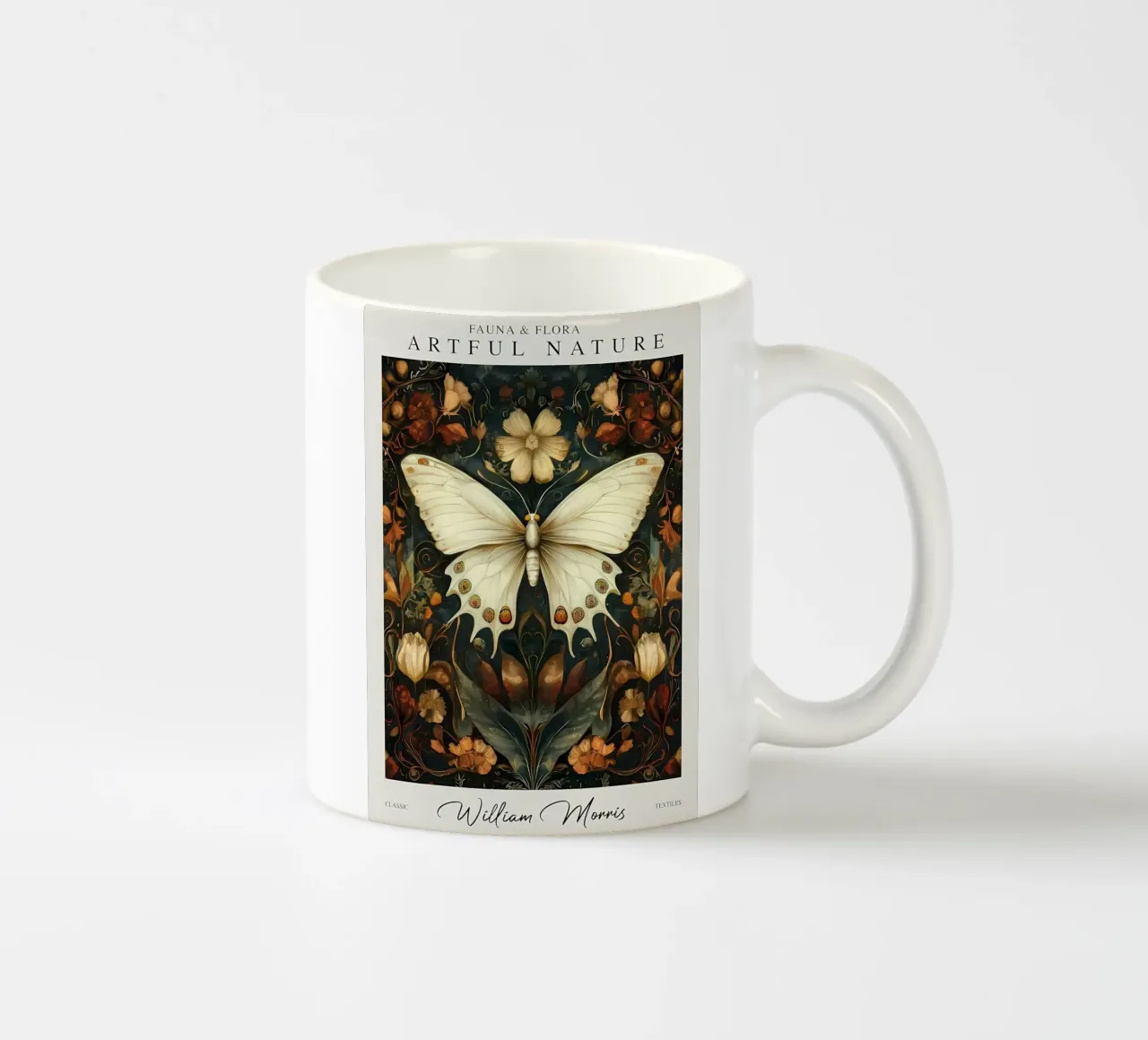 insetti farfalla tazza in ceramica da Amber Hughes