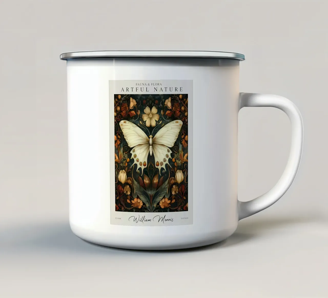 insetti farfalla tazza in smalto da Amber Hughes