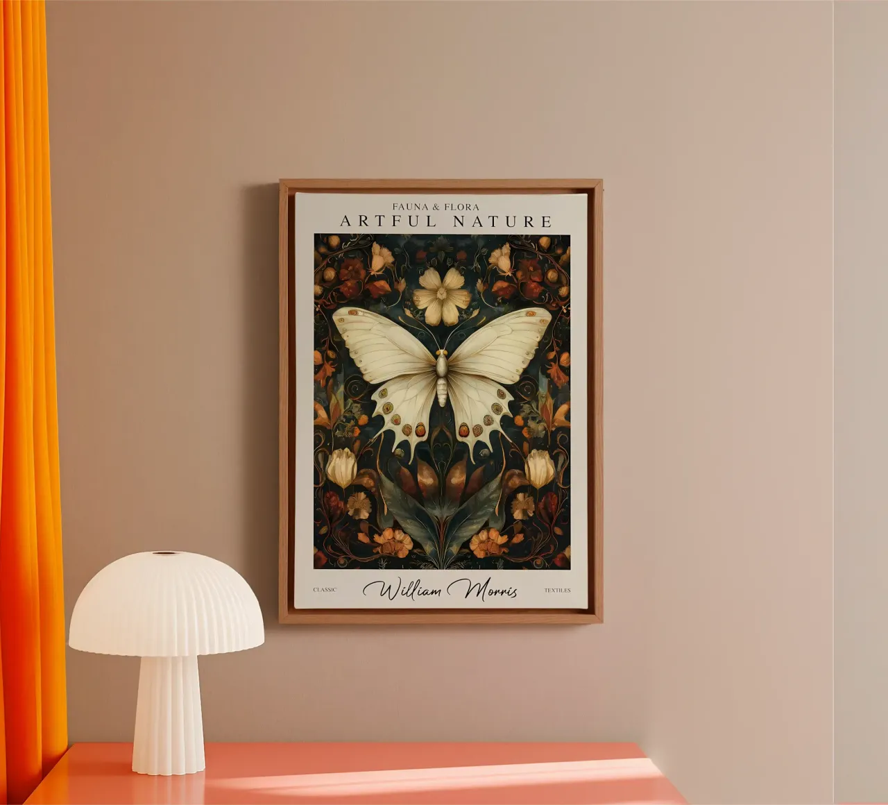 vlinder insecten canvas met Baklijst van Amber Hughes