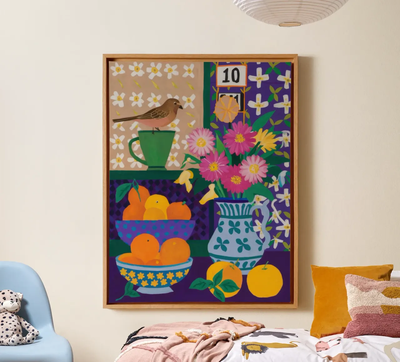 Folklore Bountiful Table Leinwand mit Schattenfugenrahmen von Nova Glaze