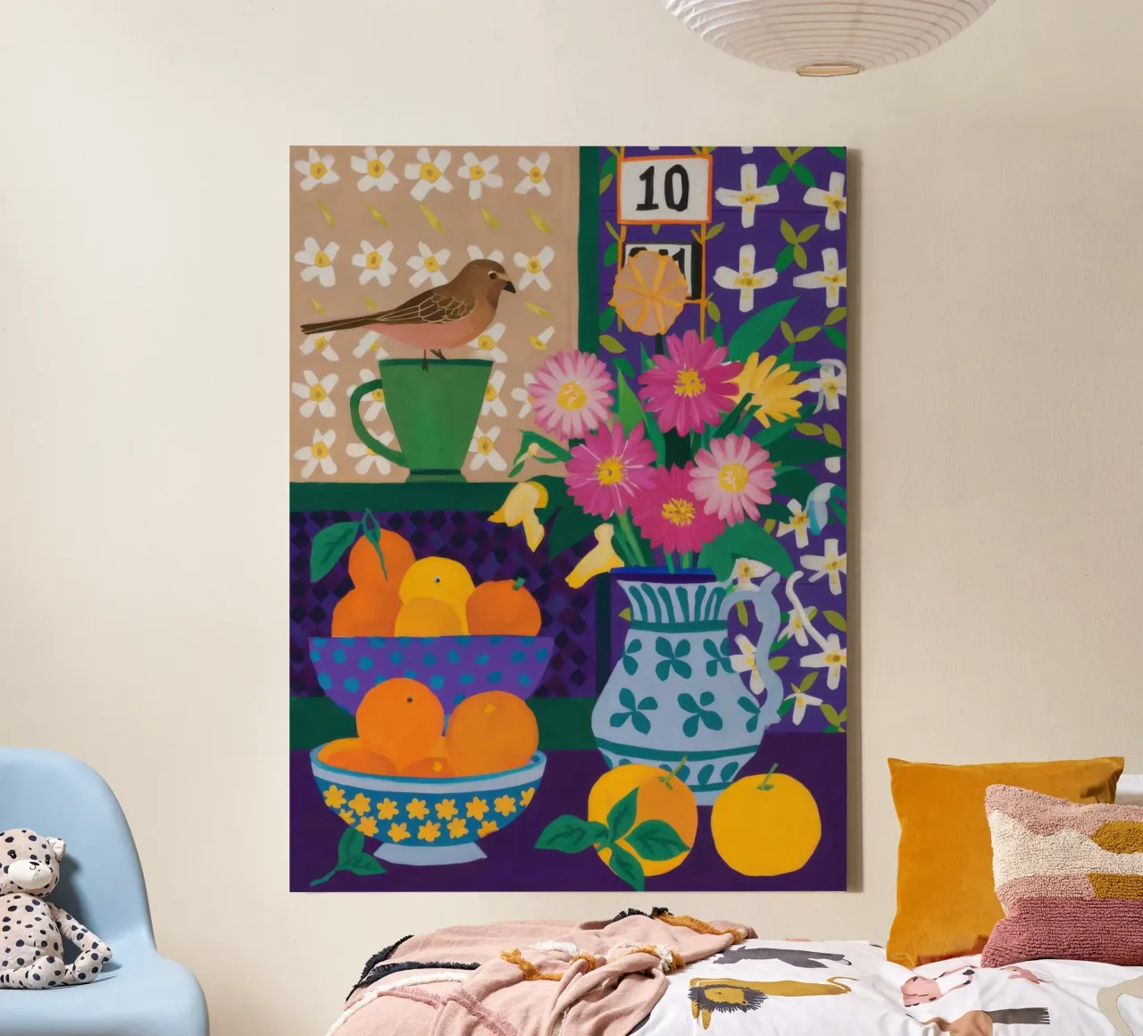 Folklore Bountiful Table Leinwand mit Schattenfugenrahmen von Nova Glaze