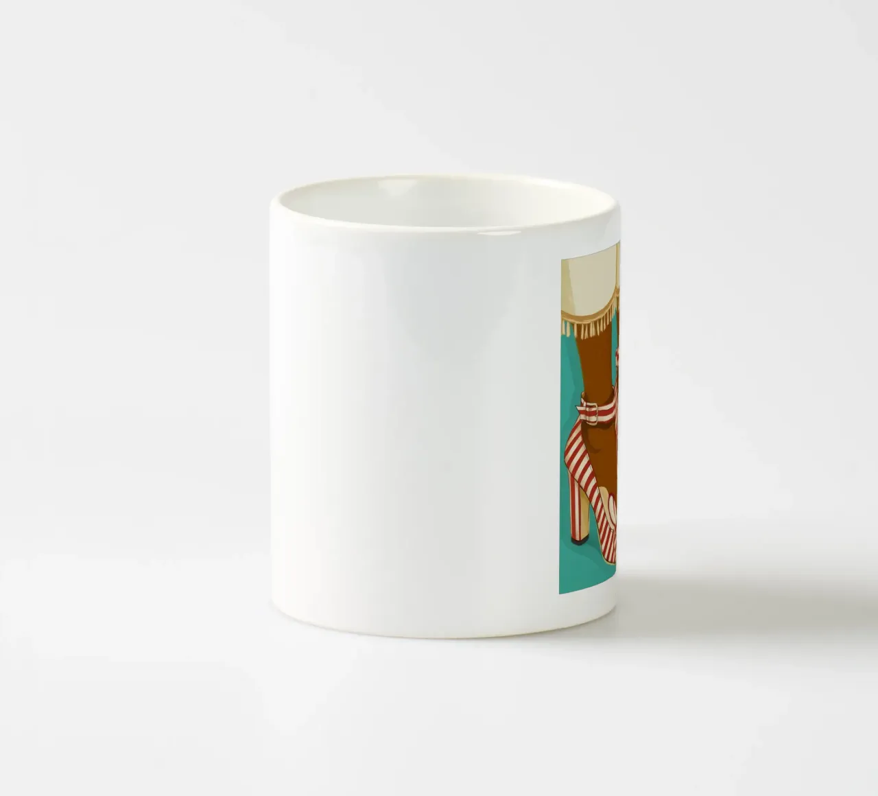 Striscia di caramelle tazza in ceramica da Nova Glaze