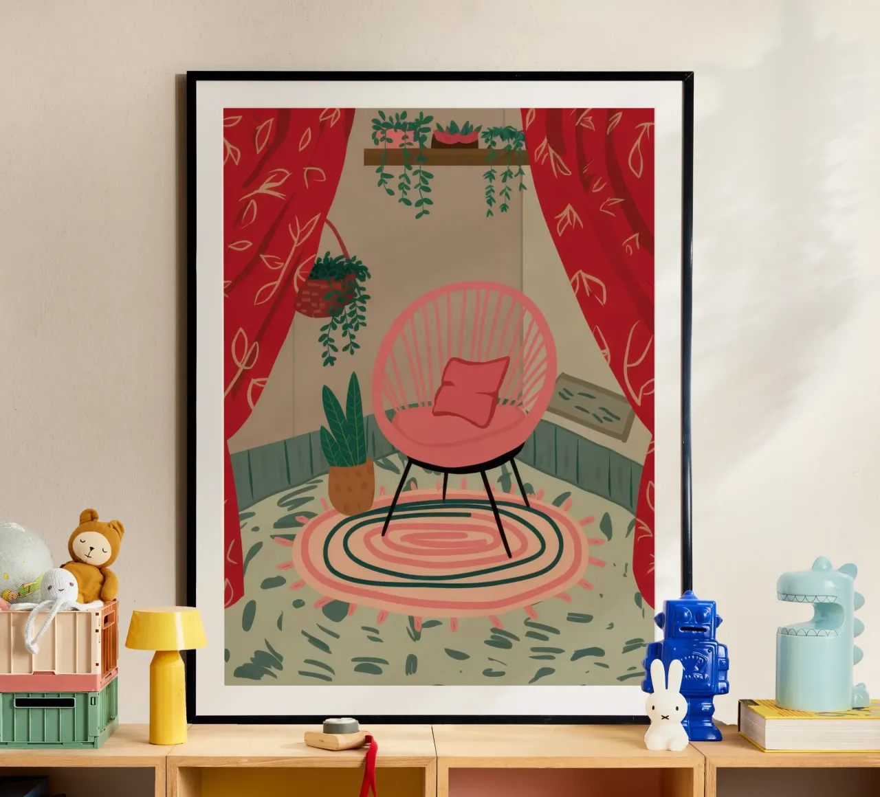 Sedia di velluto Solitude poster da Nova Glaze