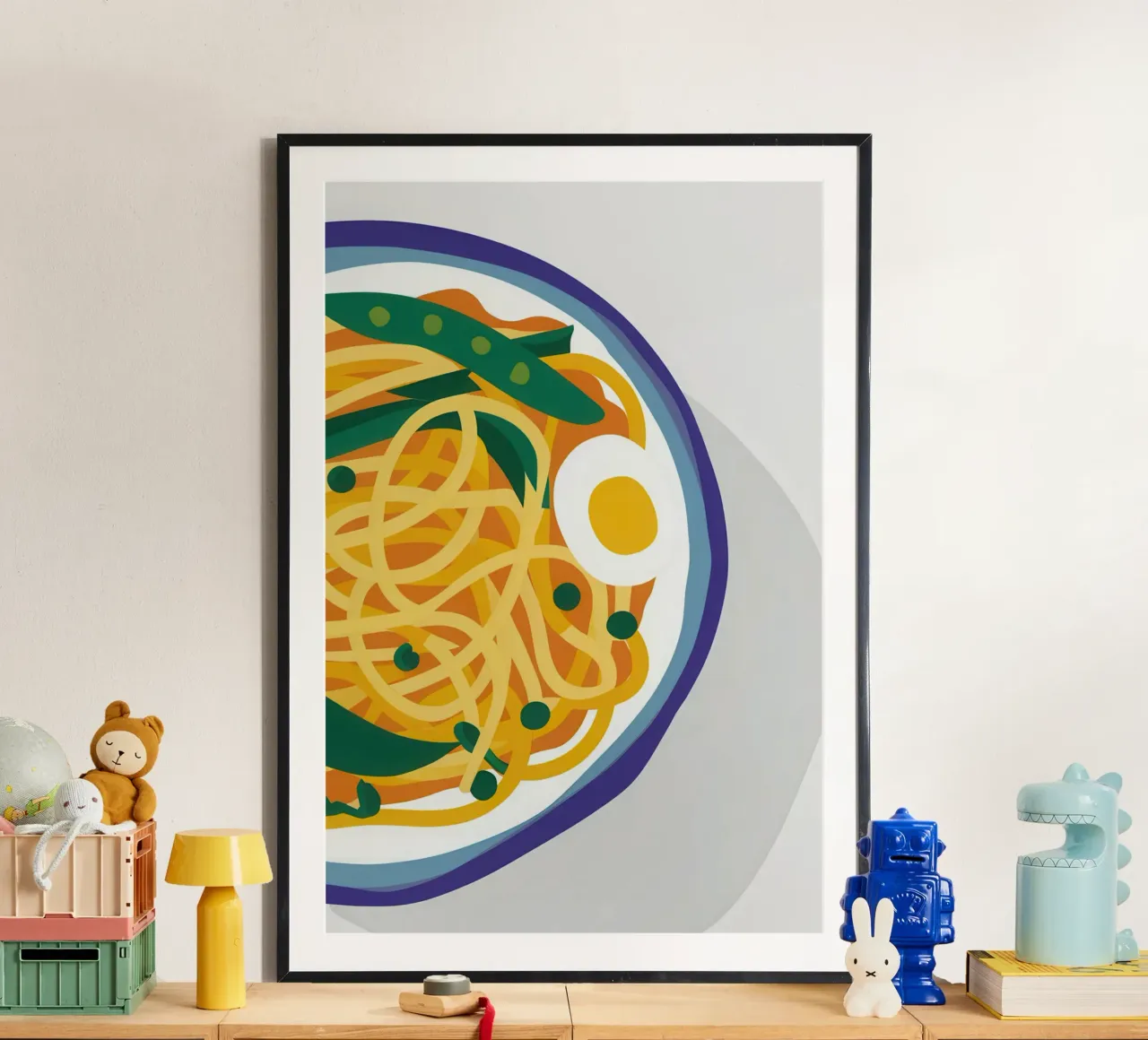 Vortice di tagliatelle minimalista poster da Nova Glaze
