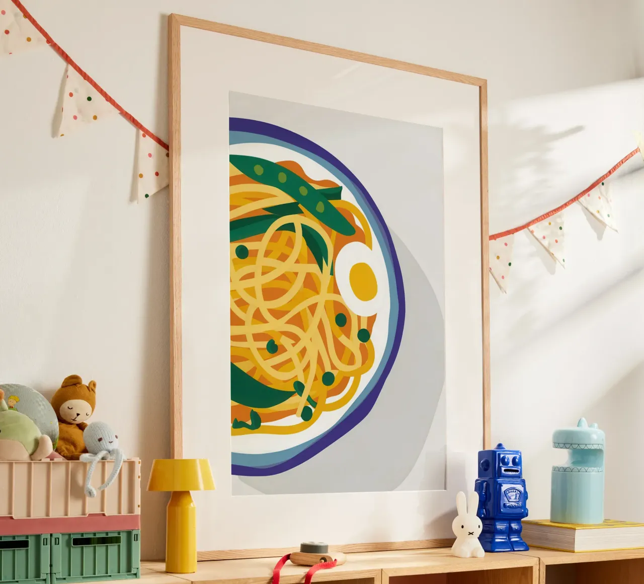 Vortice di tagliatelle minimalista poster da Nova Glaze