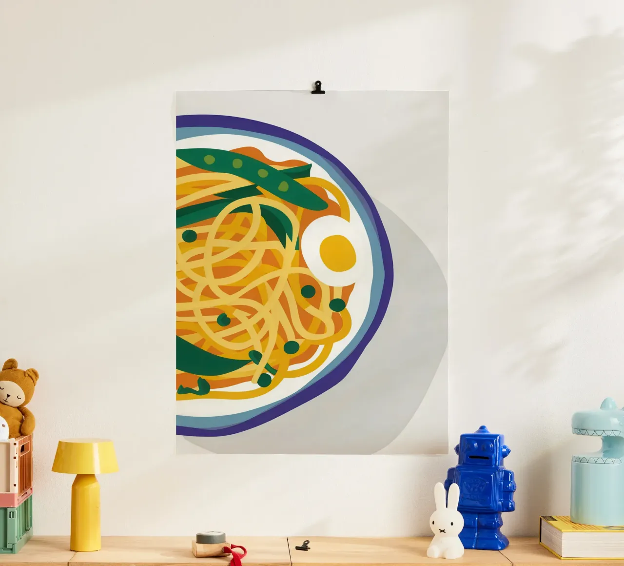 Vortice di tagliatelle minimalista poster da Nova Glaze