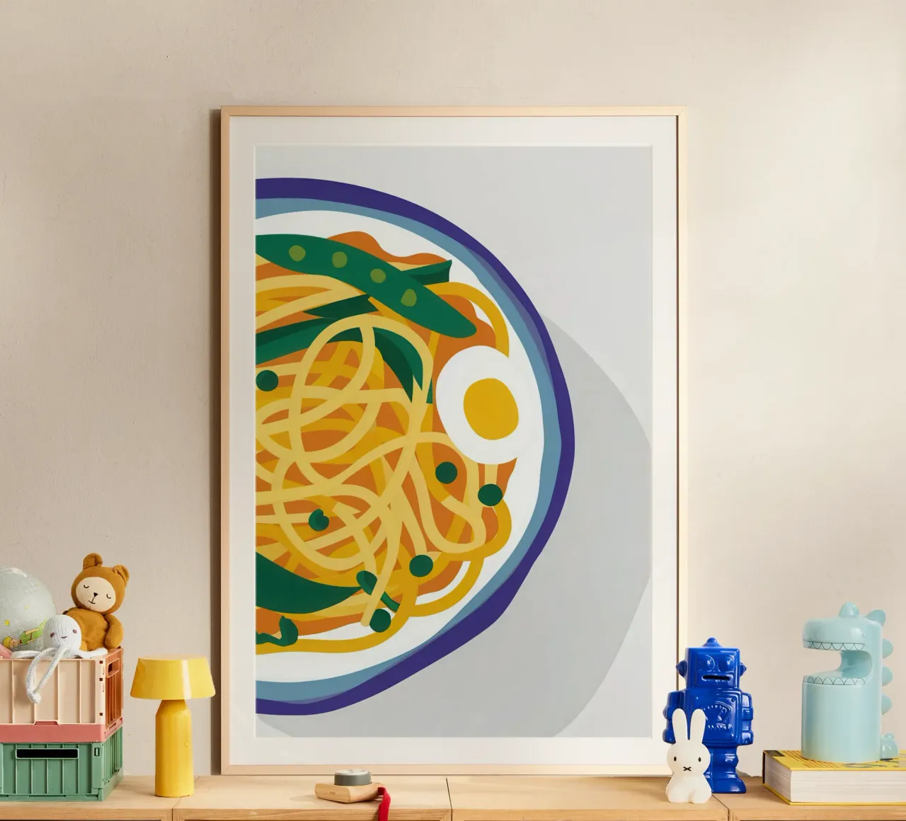 Vortice di tagliatelle minimalista poster da Nova Glaze