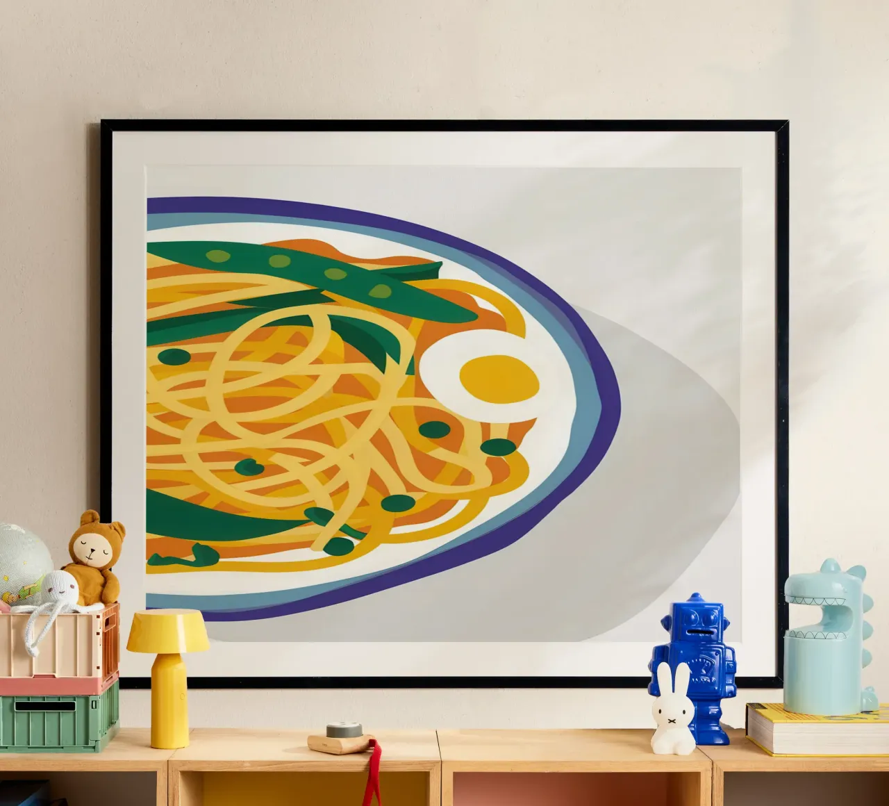 Vortice di tagliatelle minimalista poster da Nova Glaze