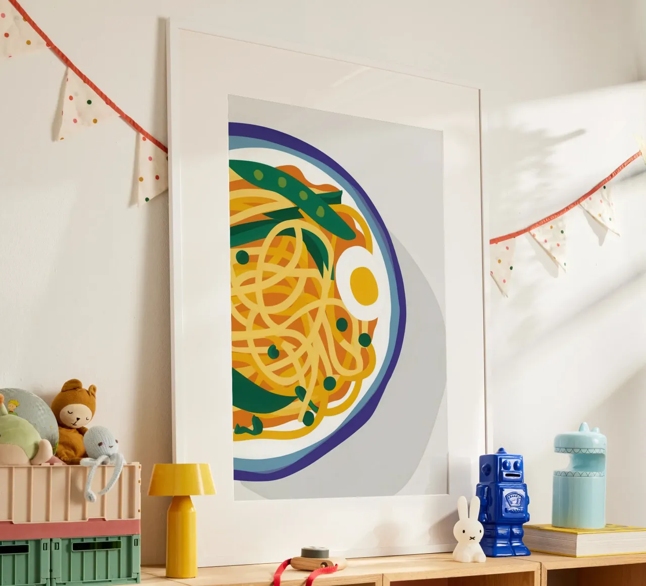 Vortice di tagliatelle minimalista poster da Nova Glaze