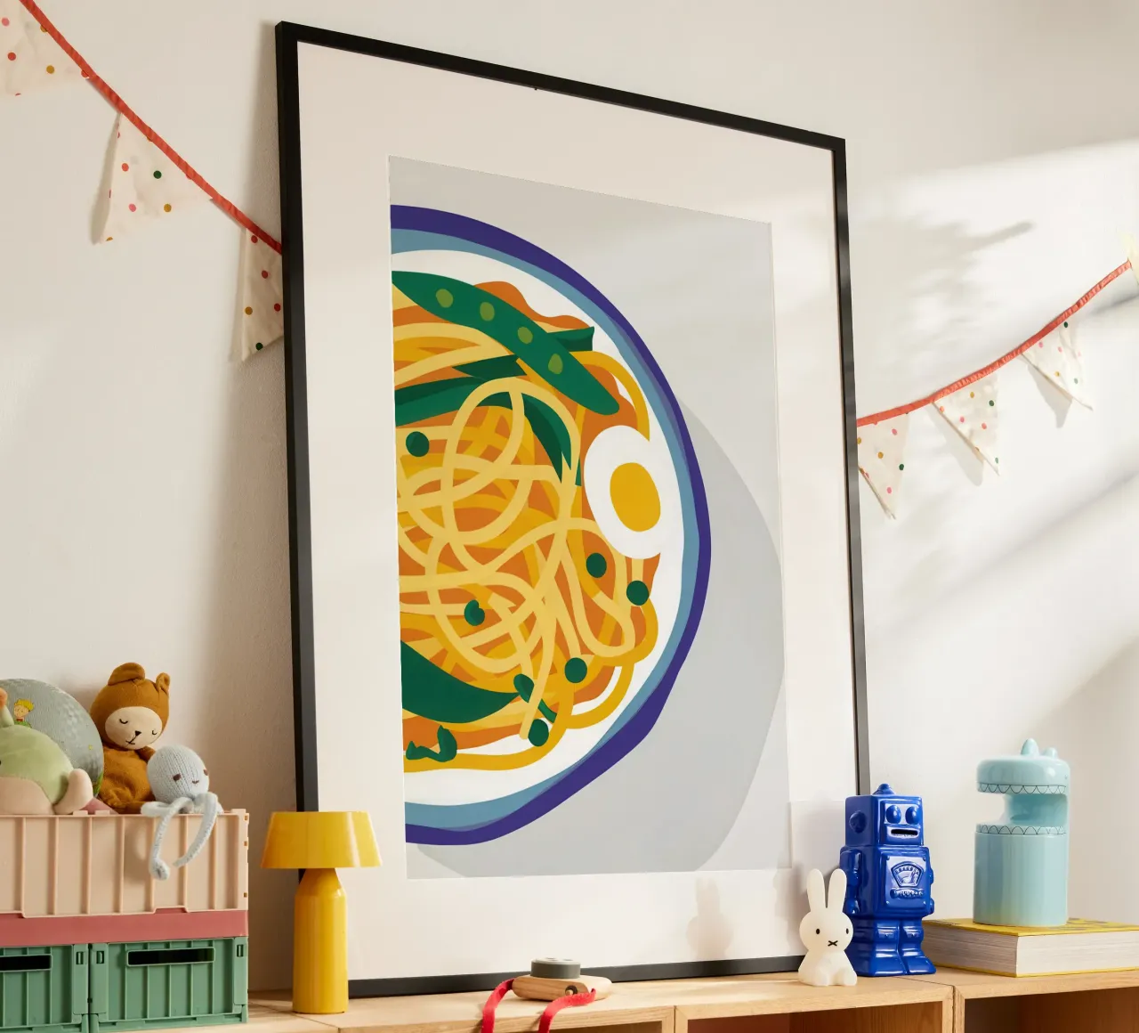 Vortice di tagliatelle minimalista poster da Nova Glaze