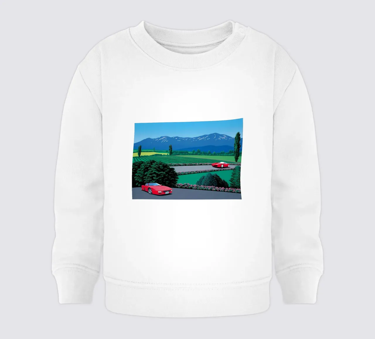 Due auto rosse felpa neonato da Art In The Sky