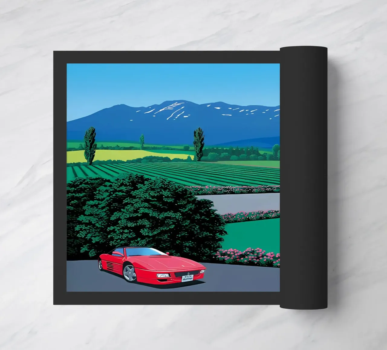 Due auto rosse zerbino da Art In The Sky