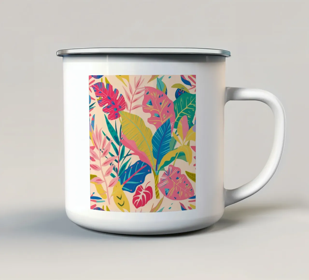 Roseate Jungle Haze tazza in smalto da Snow Mist