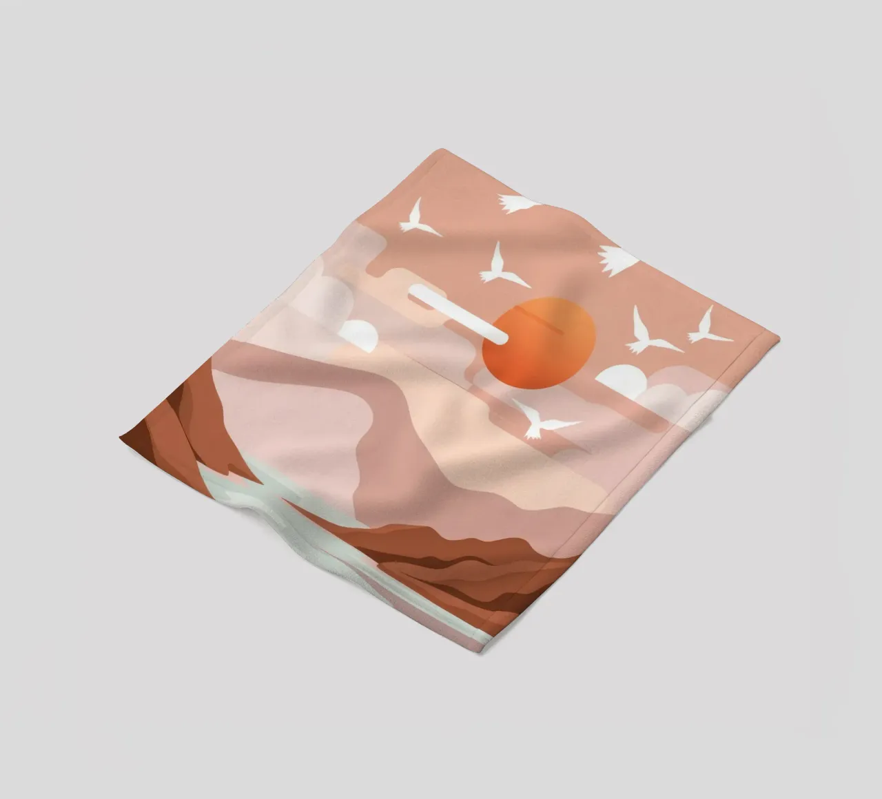 Gabbiani al tramonto coperta in pile da Nova Glaze