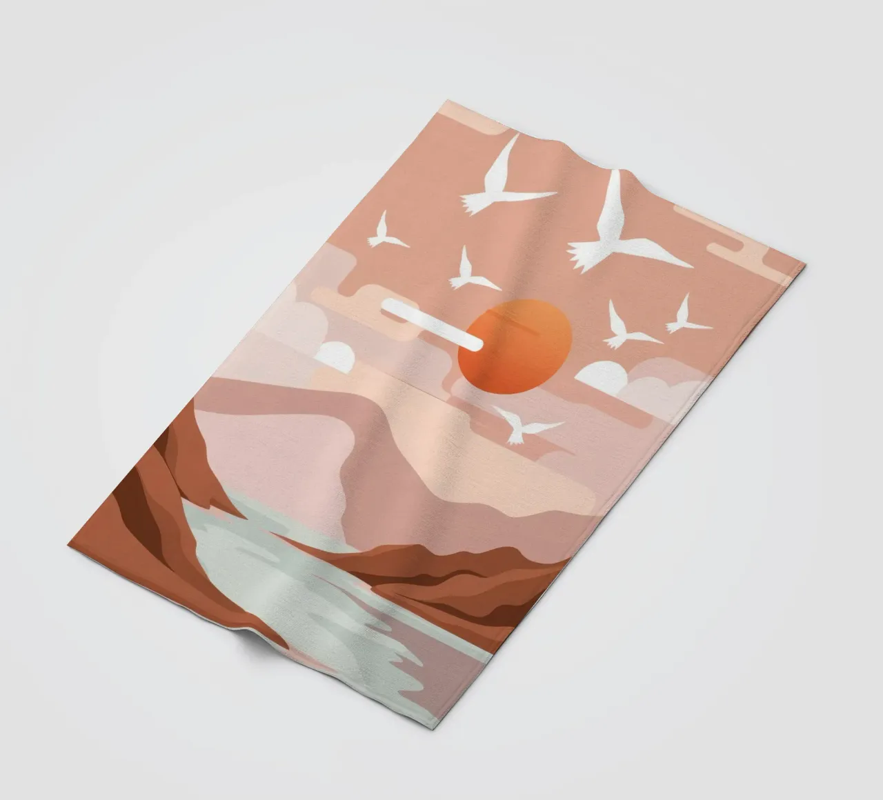 Gabbiani al tramonto coperta in pile da Nova Glaze